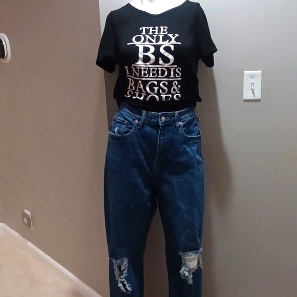 wild fable Denim - high rise baggy ripped jeans size 8/29 waist